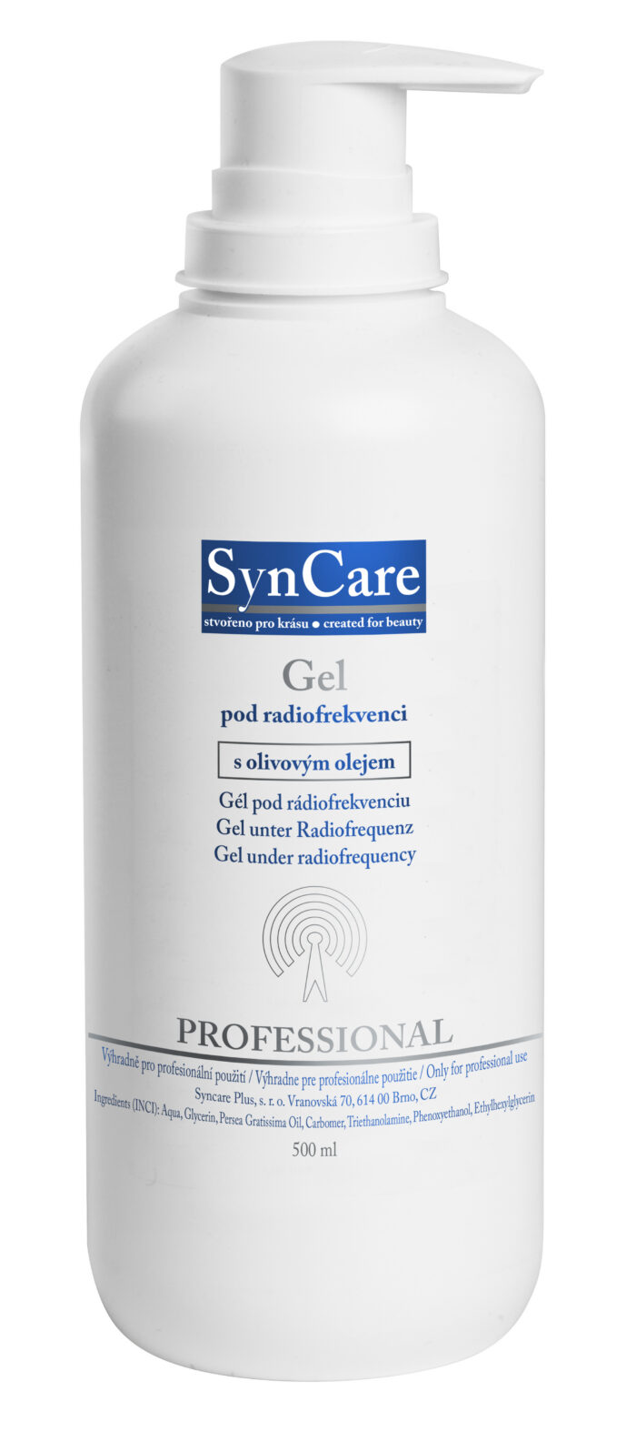 PROFESSIONAL  RADIOFREQUENCY GEL WITH OLIVE OIL 500ml